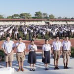 ผู้บริหารให้โอวาทและกำลังใจนักเรียน เนื่องในวันสอบกลางภาคเรียนวันแรก