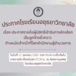 ประกาศรายชื่อผู้มีสิทธิ์เข้ารับการคัดเลือก ตำแหน่ง เจ้าหน้าที่โสตสำนักงานผู้อำนวยการ